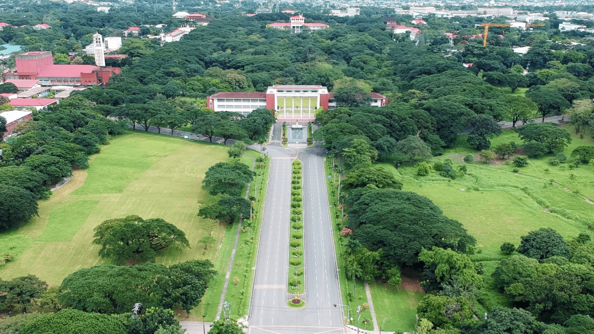 Aerial view of UP Diliman campus